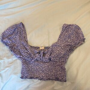 Blue floral Print top